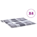VidaXL coussins de chaise de jardin 4 pcs 50x50x4 cm tissu oxford motif losange gris