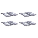 VidaXL coussins de chaise de jardin 4 pcs 50x50x4 cm tissu oxford motif losange gris