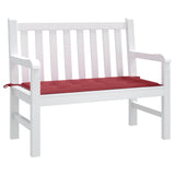 Vidaxl jardin banc coussin 100x50x4 cm oxford tissu vin rouge