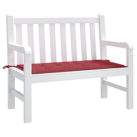Vidaxl jardin banc coussin 100x50x4 cm oxford tissu vin rouge