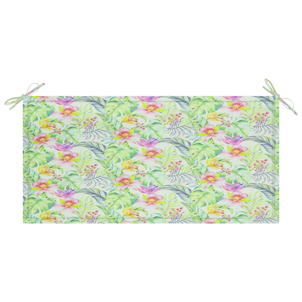 Vidaxl Garden bench cushion 100x50x3 cm Oxford fabric leaf pattern