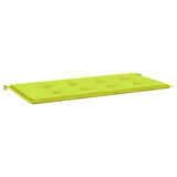 Vidaxl jardin banc coussin 120x50x4 cm tissu oxford vert brillant