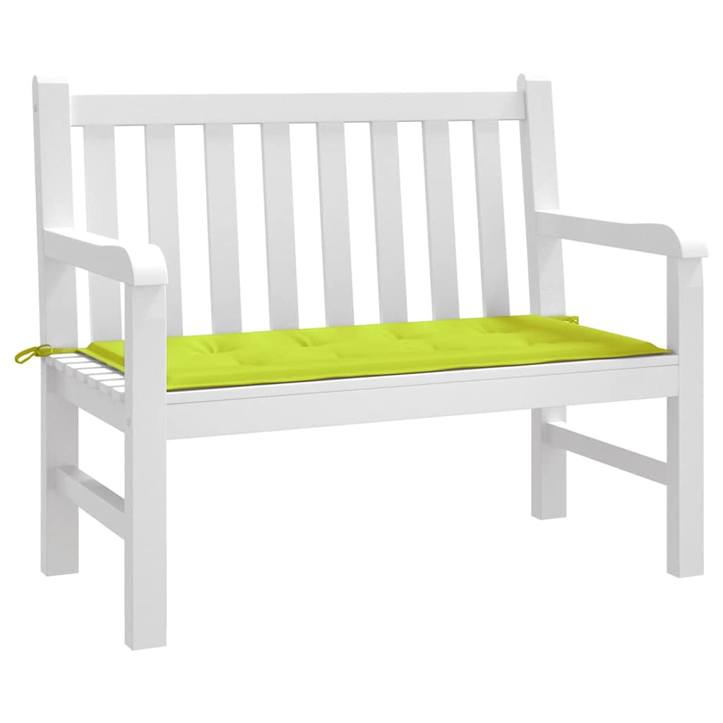 Vidaxl jardin banc coussin 120x50x4 cm tissu oxford vert brillant