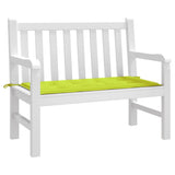 Vidaxl jardin banc coussin 120x50x4 cm tissu oxford vert brillant