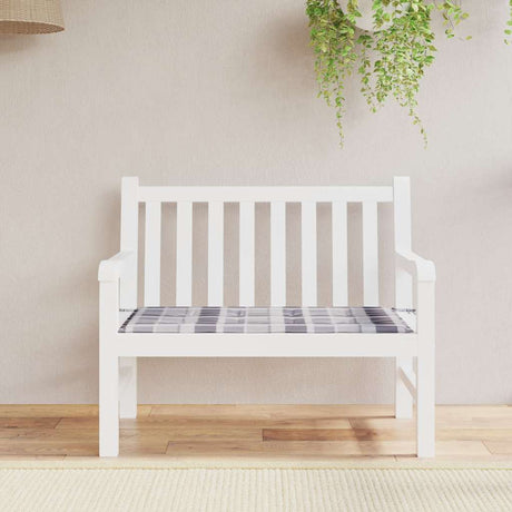 Vidaxl jardin banc coussin 120x50x4 cm oxford tissu diamant motif gris