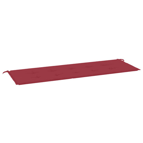 Vidaxl jardin banc coussin 150x50x4 cm oxford tissu vin rouge
