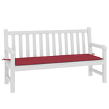 Vidaxl jardin banc coussin 150x50x4 cm oxford tissu vin rouge