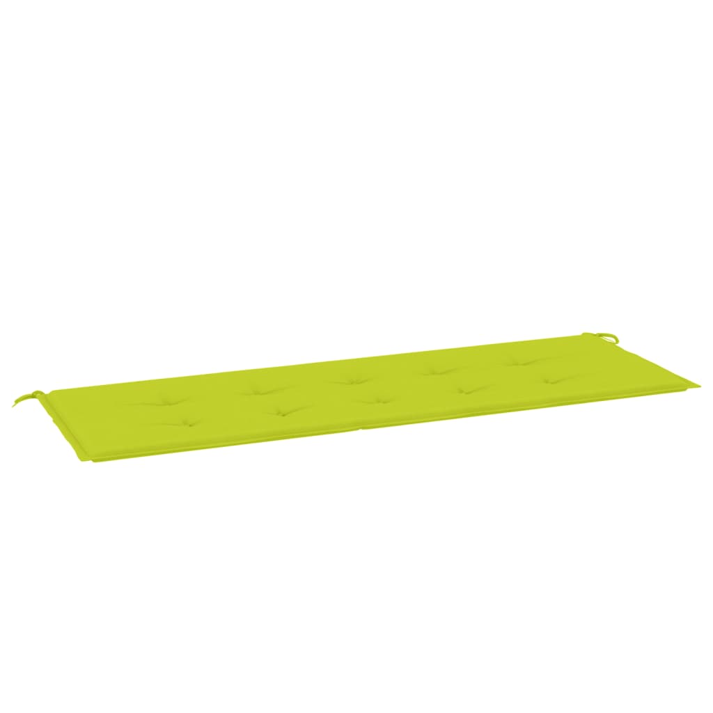 Vidaxl jardin banc coussin 150x50x3 cm tissu oxford vert vif