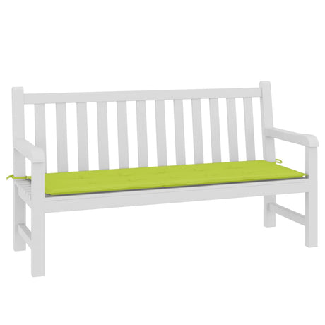 Vidaxl jardin banc coussin 150x50x3 cm tissu oxford vert vif