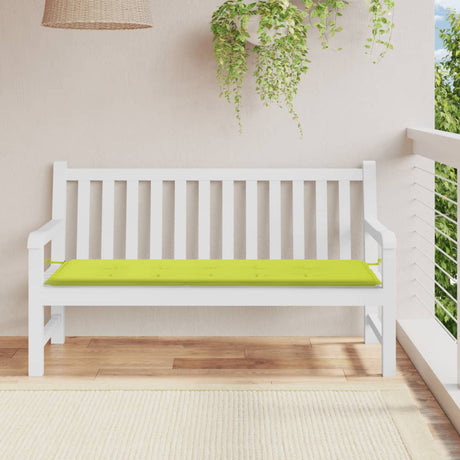 Vidaxl jardin banc coussin 150x50x3 cm tissu oxford vert vif