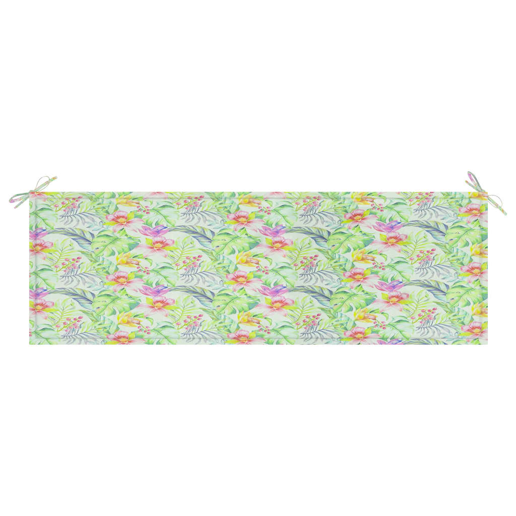 Vidaxl jardin banc coussin 150x50x3 cm motif de feuille de tissu oxford