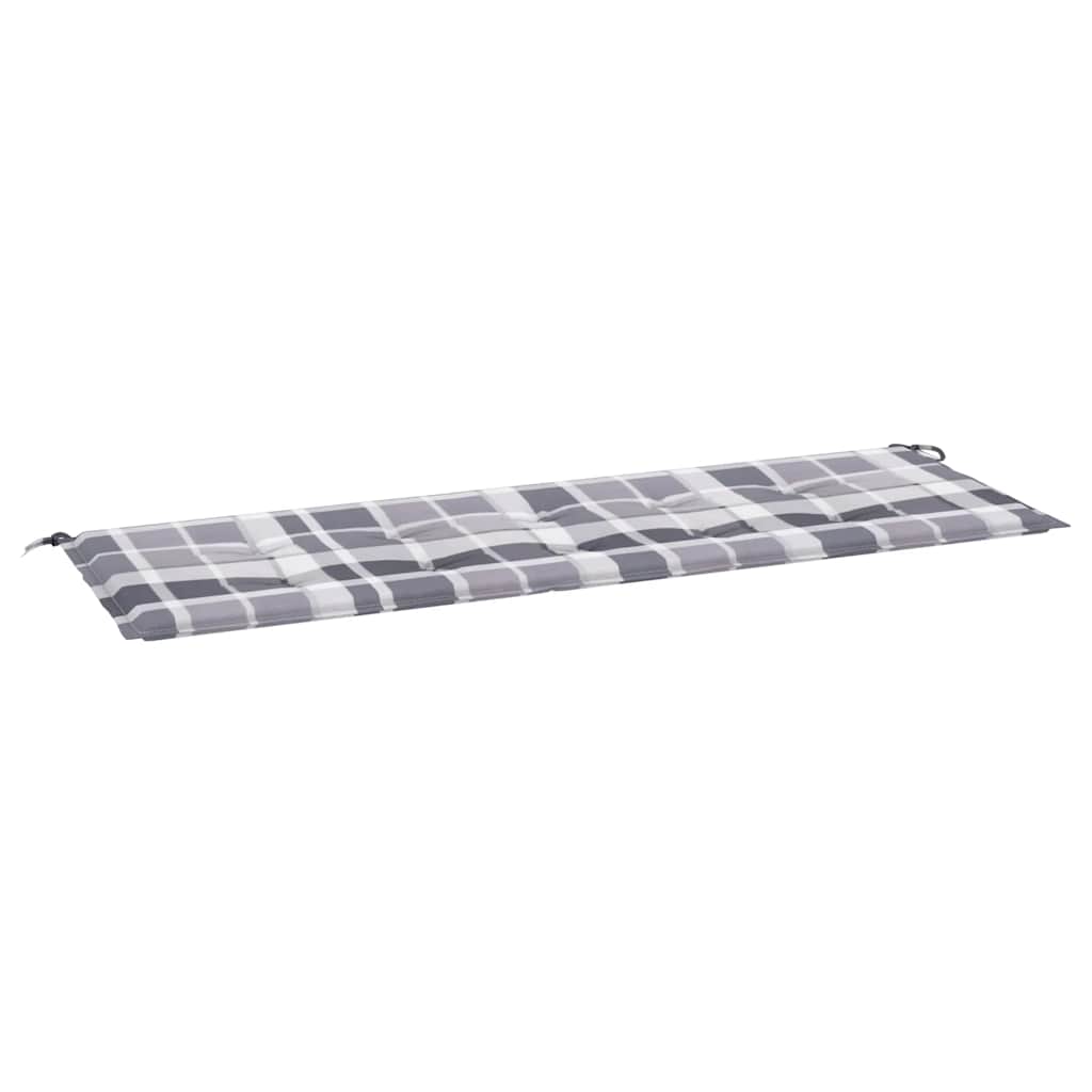 Vidaxl jardin banc coussin 150x50x4 cm oxford tissu diamant motif gris