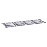 Vidaxl jardin banc coussin 150x50x4 cm oxford tissu diamant motif gris