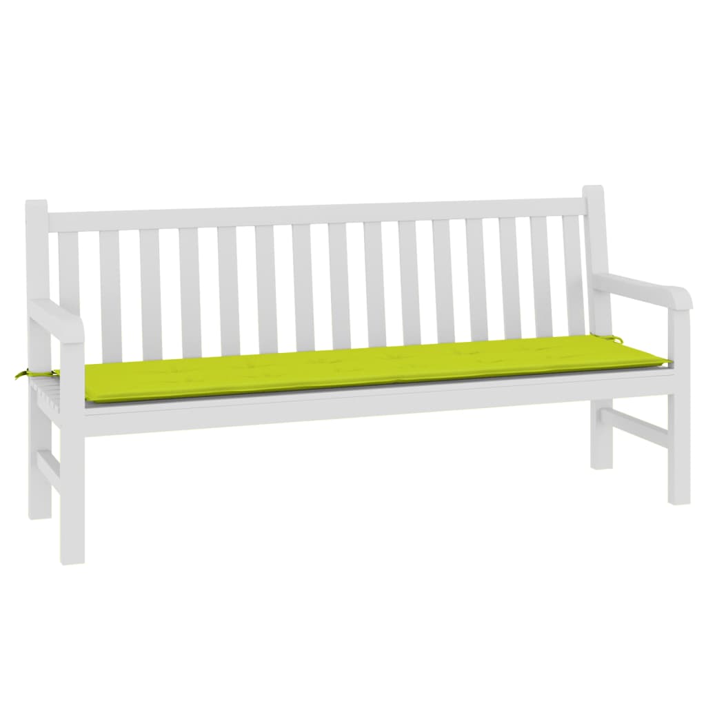 Vidaxl Garden bench cushion 180x50x3 cm Oxford fabric clear green