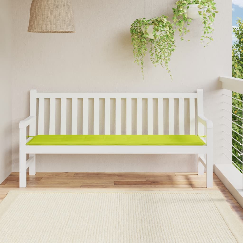 Vidaxl Garden bench cushion 180x50x3 cm Oxford fabric clear green