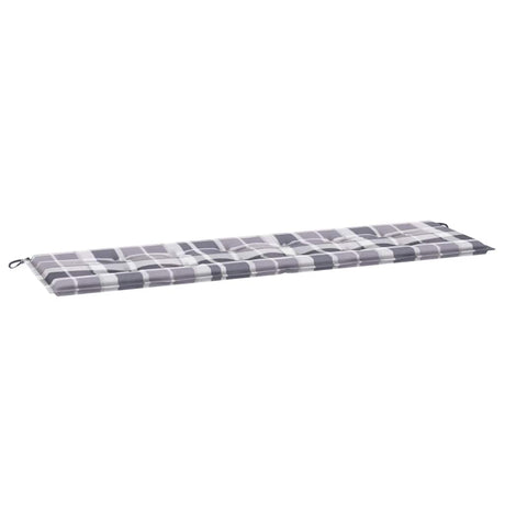 Vidaxl jardin banc coussin 180x50x4 cm oxford tissu diamant motif gris