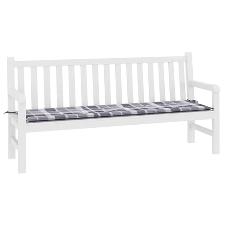Vidaxl jardin banc coussin 180x50x4 cm oxford tissu diamant motif gris