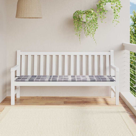 Vidaxl jardin banc coussin 180x50x4 cm oxford tissu diamant motif gris