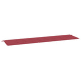 Vidaxl jardin banc coussin 200x50x4 cm oxford tissu vin rouge