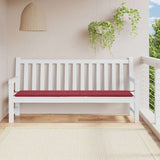 Vidaxl jardin banc coussin 200x50x4 cm oxford tissu vin rouge