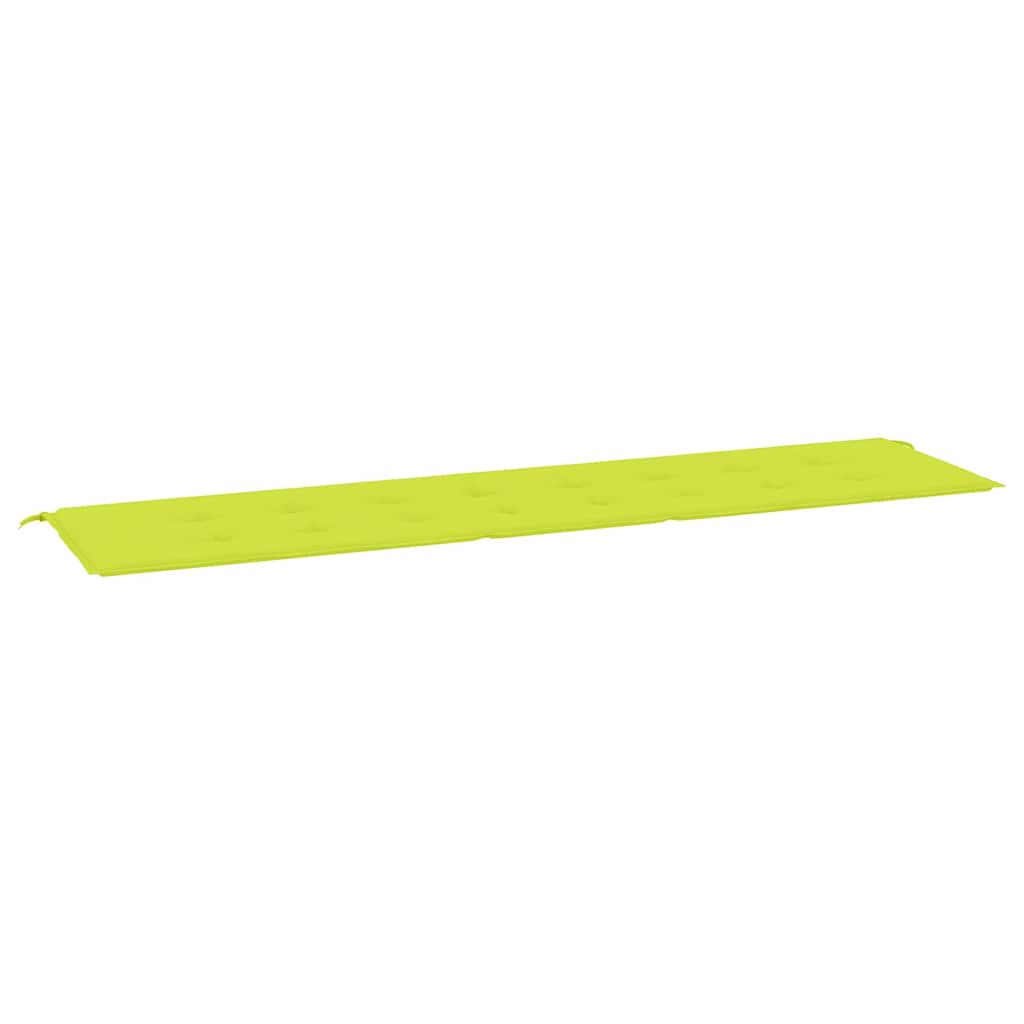 Vidaxl jardin banc coussin 200x50x4 cm tissu oxford vert clair