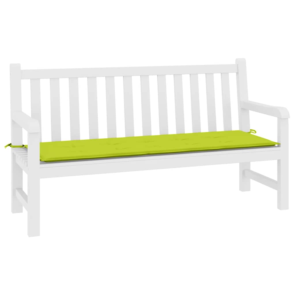Vidaxl jardin banc coussin 200x50x4 cm tissu oxford vert clair