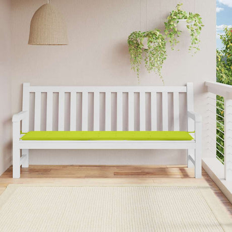 Vidaxl jardin banc coussin 200x50x4 cm tissu oxford vert clair