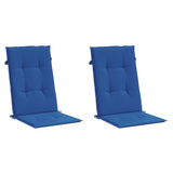 Vidaxl Garden Chair Cushions 2 St High Back 120x50x3 cm Tissu Royal Bleu