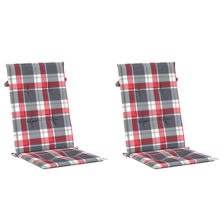 Vidaxl Garden Chair Cushions 2 PCS 120x50x3 cm Tissu Diamond Match Red