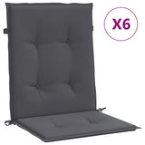 Vidaxl jardin chaise coussins 6 st oxford tissu anthracite -colored