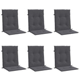 Vidaxl jardin chaise coussins 6 st oxford tissu anthracite -colored