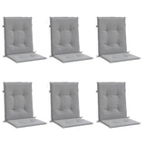 Coussins de chaise de jardin vidaxl 6 st oxford tissu gris