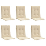 Coussins de chaise de jardin vidaxl 6 pcs 100x50x3 cm en tissu oxford beige