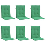 Cojines de silla de jardín Vidaxl 6 pcs 100x50x3 cm oxford tela verde