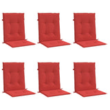 Vidaxl Garden Stol Puder 6 PCS 100x50x3 cm Oxford stof rød