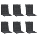 Vidaxl Gaart Charter Cushionen 6 PC 100x50x3 cm Oxford Stoff schwaarz