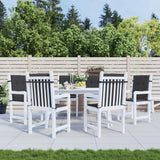 Coussins de chaise de jardin vidaxl 6 pcs 100x50x3 cm oxford tissu noir