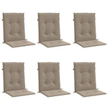 Vidaxl Garden Chair Cushions 6 PCS 100x50x3 cm Oxford Fabric Taupe