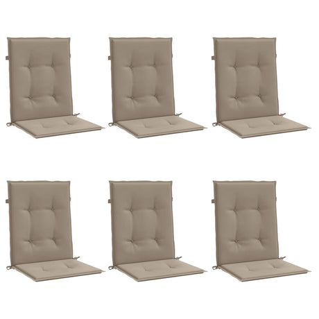 Vidaxl Garden Chair Cushions 6 PCS 100x50x3 cm Oxford Fabric Taupe