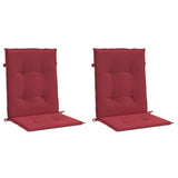 Vidaxl jardin chaise coussins 2 st 100x50x3 cm oxford tissu wine rouge