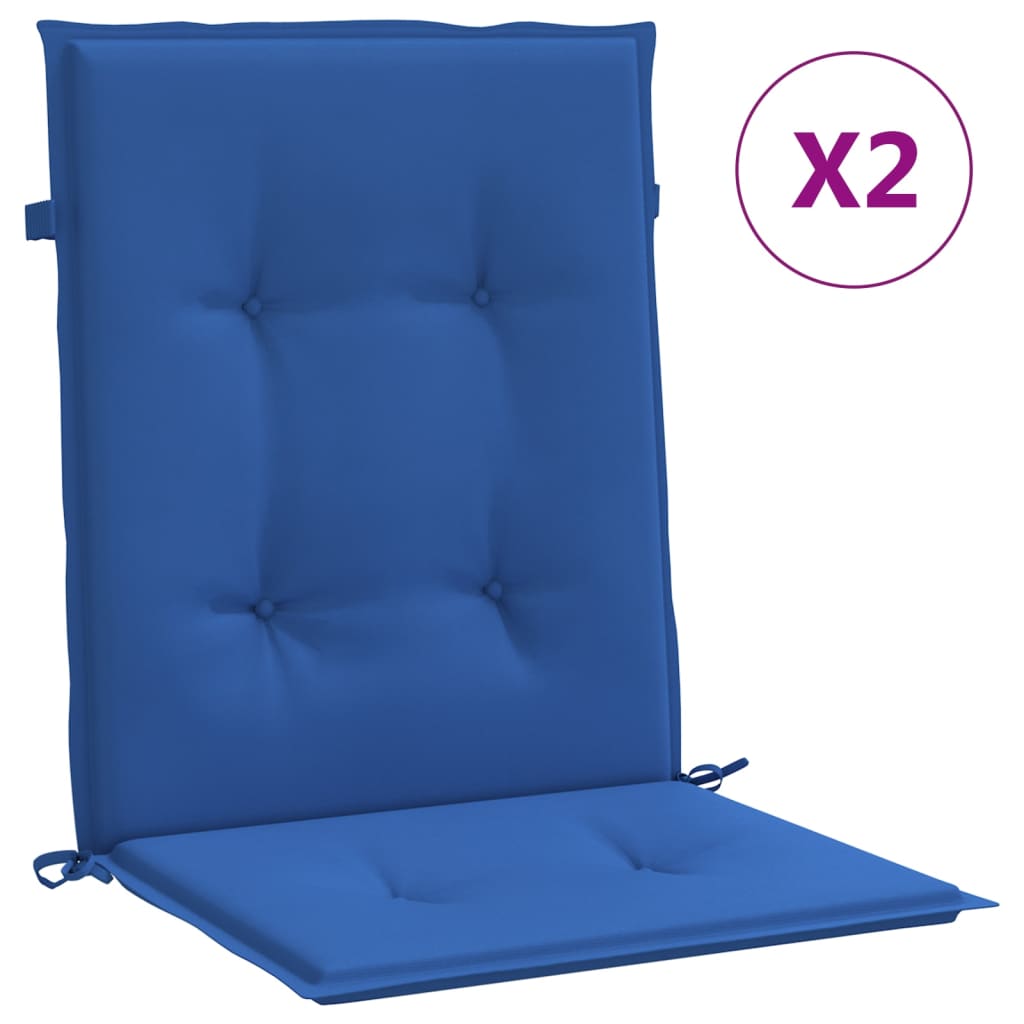 Vidaxl Garden Chair Cushions 2 PCS 100x50x3 cm Oxford tissu Royal Blue