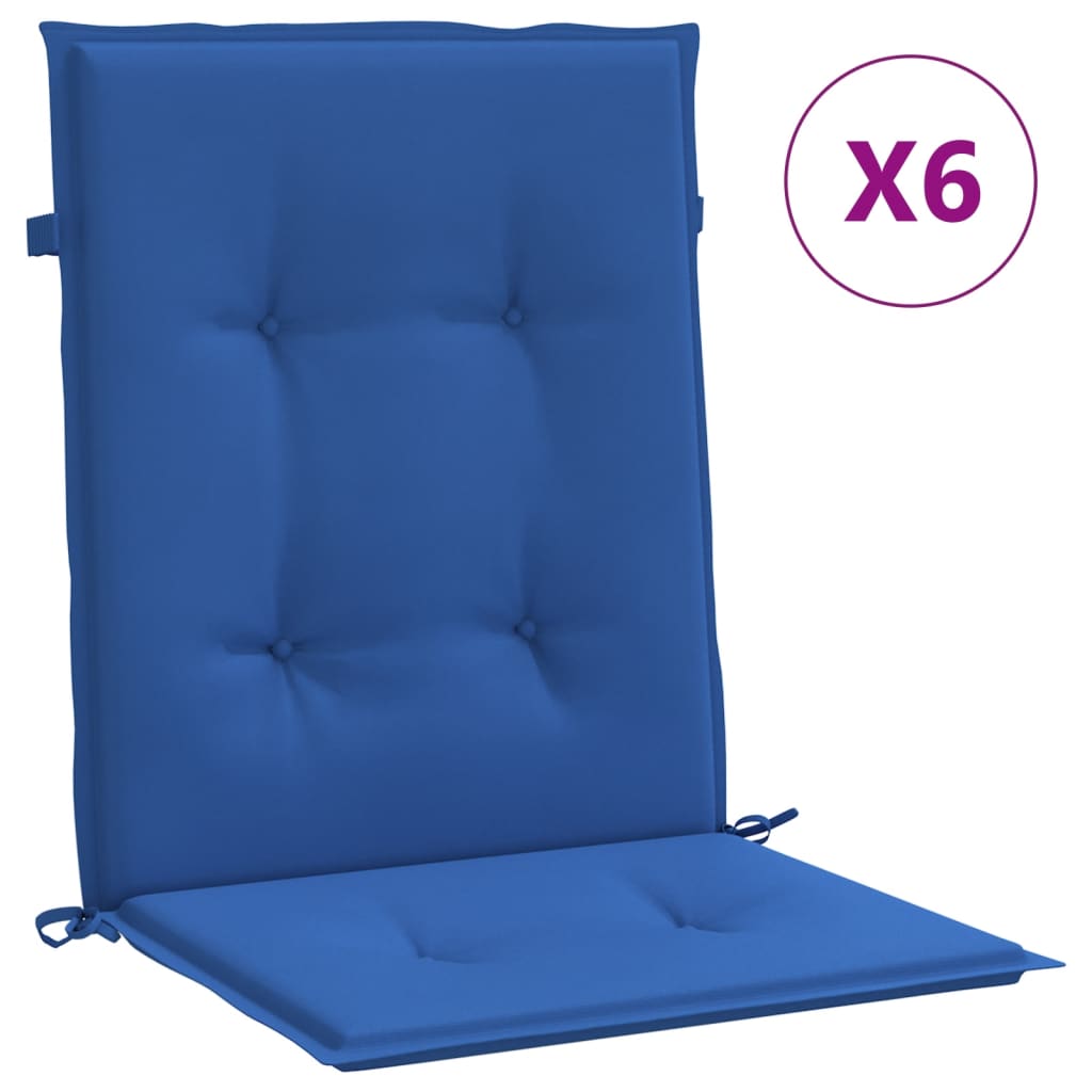 Vidaxl Gartenstuhl Kissen 6 Stcs 100x50x3 cm Oxford Fabric Royal Blue