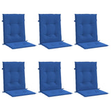 Coussins de chaise de jardin vidaxl 6 pcs 100x50x3 cm oxford tissu royal bleu