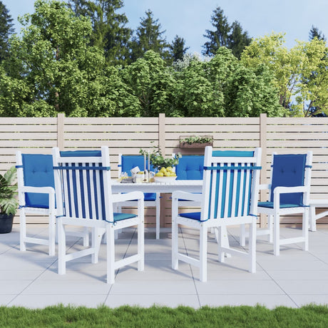 Coussins de chaise de jardin vidaxl 6 pcs 100x50x3 cm oxford tissu royal bleu