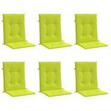Coussins de chaise de jardin vidaxl 6 pcs 100x50x3 cm tissu oxford vert transparent vert