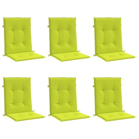 Coussins de chaise de jardin vidaxl 6 pcs 100x50x3 cm tissu oxford vert transparent vert