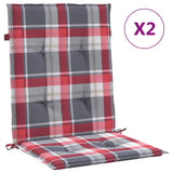 Coussins de chaise de jardin vidaxl 2 ST 100x50x3 cm Oxford tissu diamant motif rouge