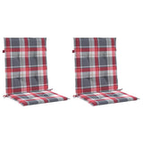 Coussins de chaise de jardin vidaxl 2 ST 100x50x3 cm Oxford tissu diamant motif rouge