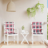 Coussins de chaise de jardin vidaxl 2 ST 100x50x3 cm Oxford tissu diamant motif rouge