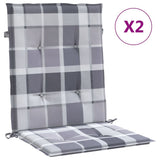 Coussins de chaise de jardin vidaxl 2 pcs 100x50x3 cm oxford tissu diamant motif gris